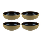 Bonna China Sphere Ocean dia.5.5" h:2" 15 oz. Round Brown Porcelain Bowl (Set of 4)